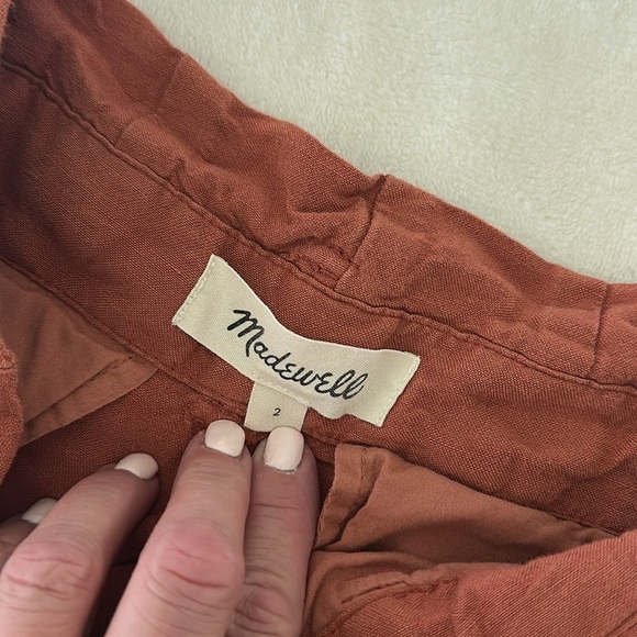 Madewell Rusty Brown Chinos Relaxed Fit High-Waisted - Picture 5 of 9